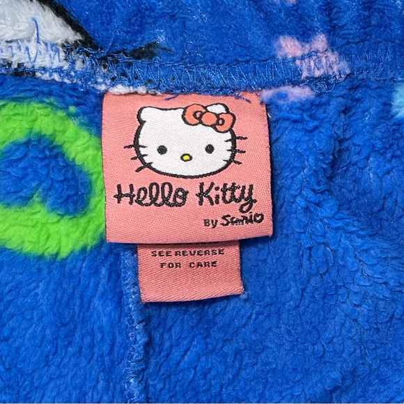 Woman’s Rare Vintage Hello Kitty Fleece PJ Pants | XL | Royal Blue - Picture 4 of 9
